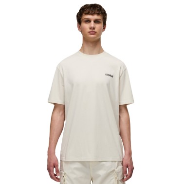 Ανδρική Κοντομάνικη Μπλούζα Εκρού - Napapijri S-Small Box