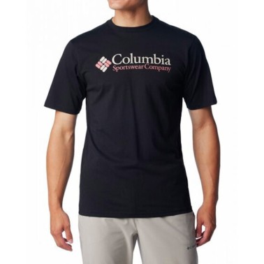 Ανδρική Κοντομάνικη Μπλούζα Ανθρακί - Columbia CSC Basic Logo