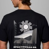 Ανδρική Κοντομάνικη Μπλούζα Μαύρη - Columbia CSC Outdoor Back Graphic Εικόνα 3
