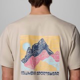 Ανδρική Κοντομάνικη Μπλούζα Μπεζ - Columbia CSC Outdoor Back Graphic Εικόνα 3