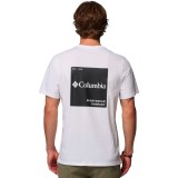 Men's T-Shirt White - Columbia CSC Logo Back Image 0