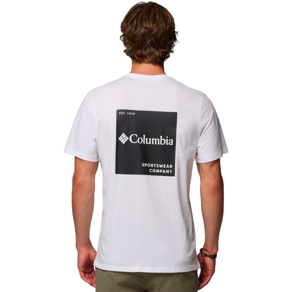 Men's T-Shirt White - Columbia CSC Logo Back