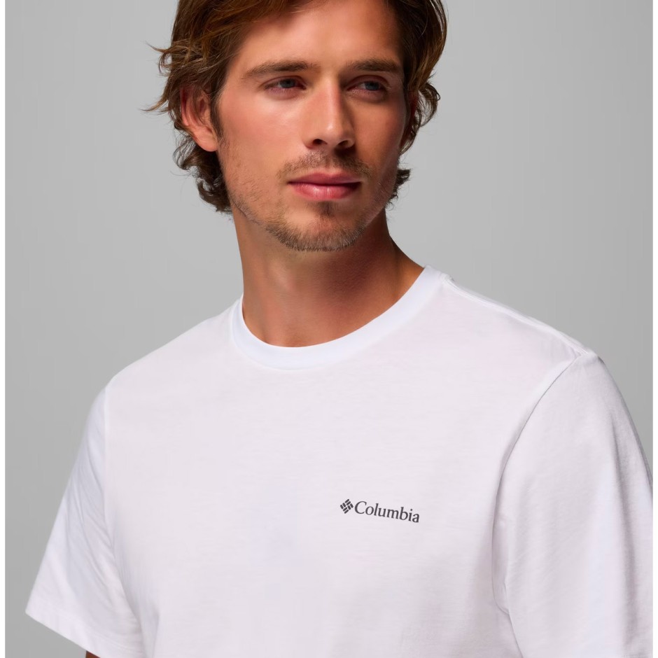 Men's T-Shirt White - Columbia CSC Logo Back
