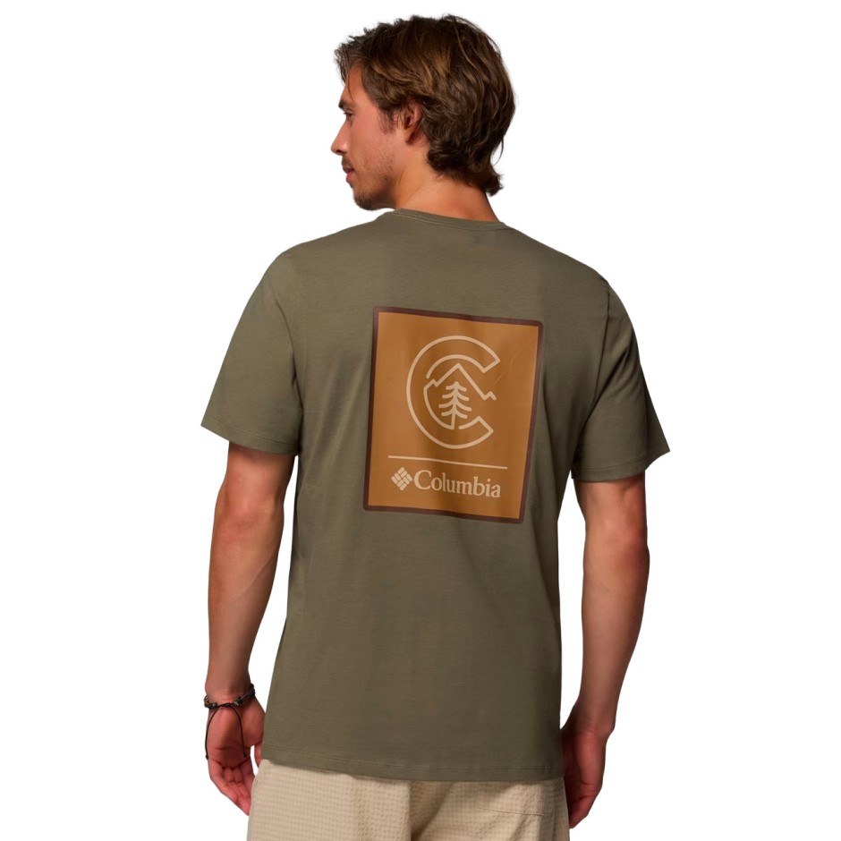 Men's T-Shirt Κhaki - Columbia CSC Logo Back