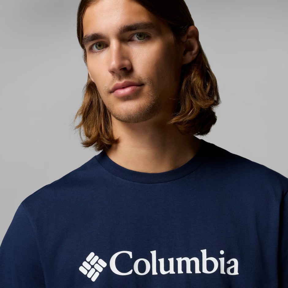 Ανδρική Κοντομάνικη Μπλούζα Μπλε - Columbia CSC Basic Logo