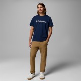 Ανδρική Κοντομάνικη Μπλούζα Μπλε - Columbia CSC Basic Logo Εικόνα 3