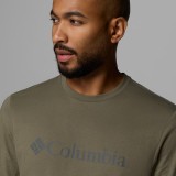 Ανδρική Κοντομάνικη Μπλούζα Χακί - Columbia CSC Basic Logo Εικόνα 2
