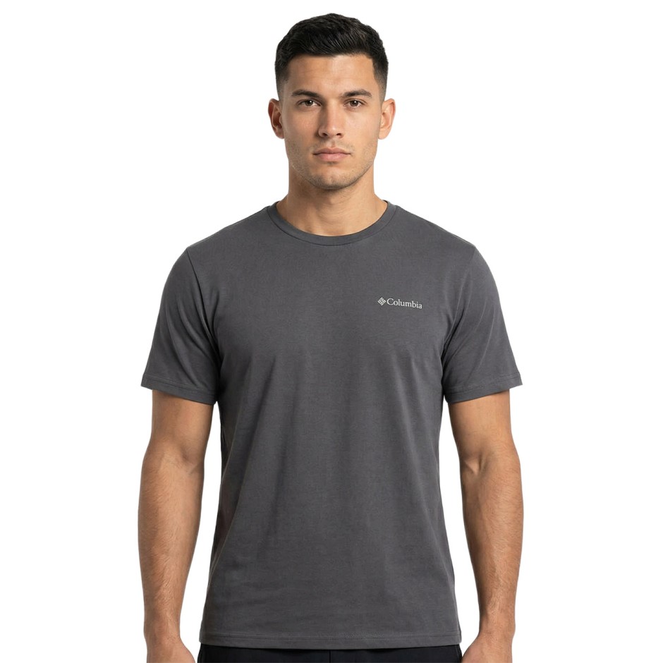 Ανδρική Κοντομάνικη Μπλούζα Ανθρακί - Columbia CSC Outdoor Back Graphic