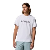 Ανδρική Κοντομάνικη Μπλούζα Λευκή - Columbia CSC Basic Logo Εικόνα 
