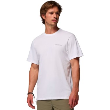 Ανδρική Κοντομάνικη Μπλούζα Λευκή - Columbia CSC Logo Back