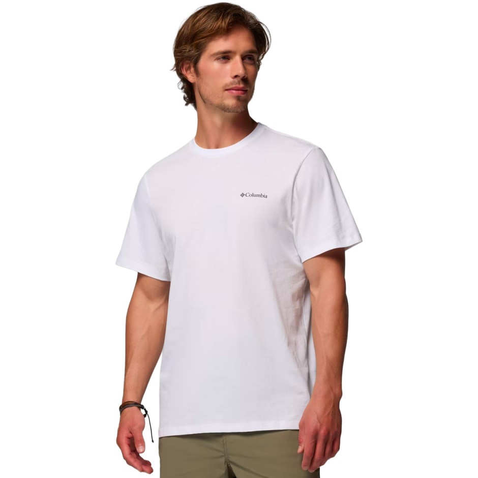 Men's T-Shirt White - Columbia CSC Logo Back
