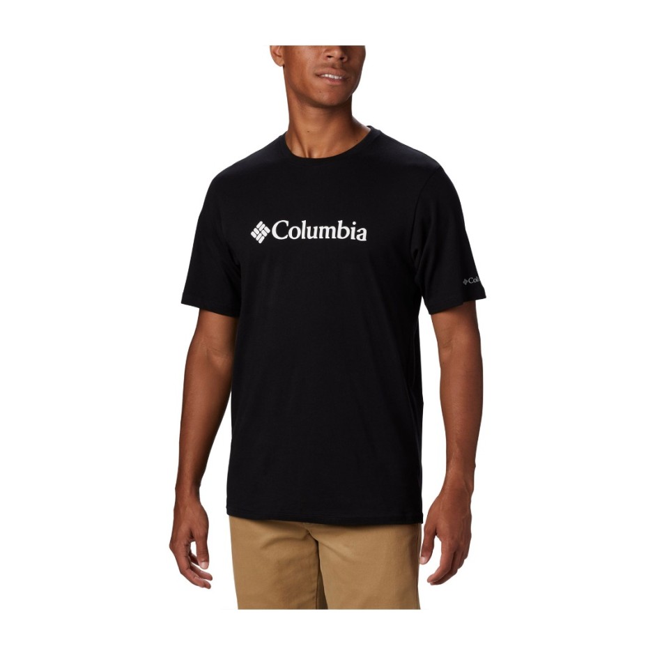 Ανδρική Κοντομάνικη Μπλούζα Μαύρη - Columbia Basic Logo