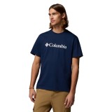 Ανδρική Κοντομάνικη Μπλούζα Μπλε - Columbia CSC Basic Logo Εικόνα 