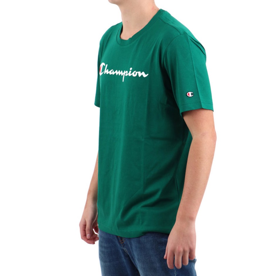 Ανδρική Κοντομάνικη Μπλούζα Πράσινη - Champion