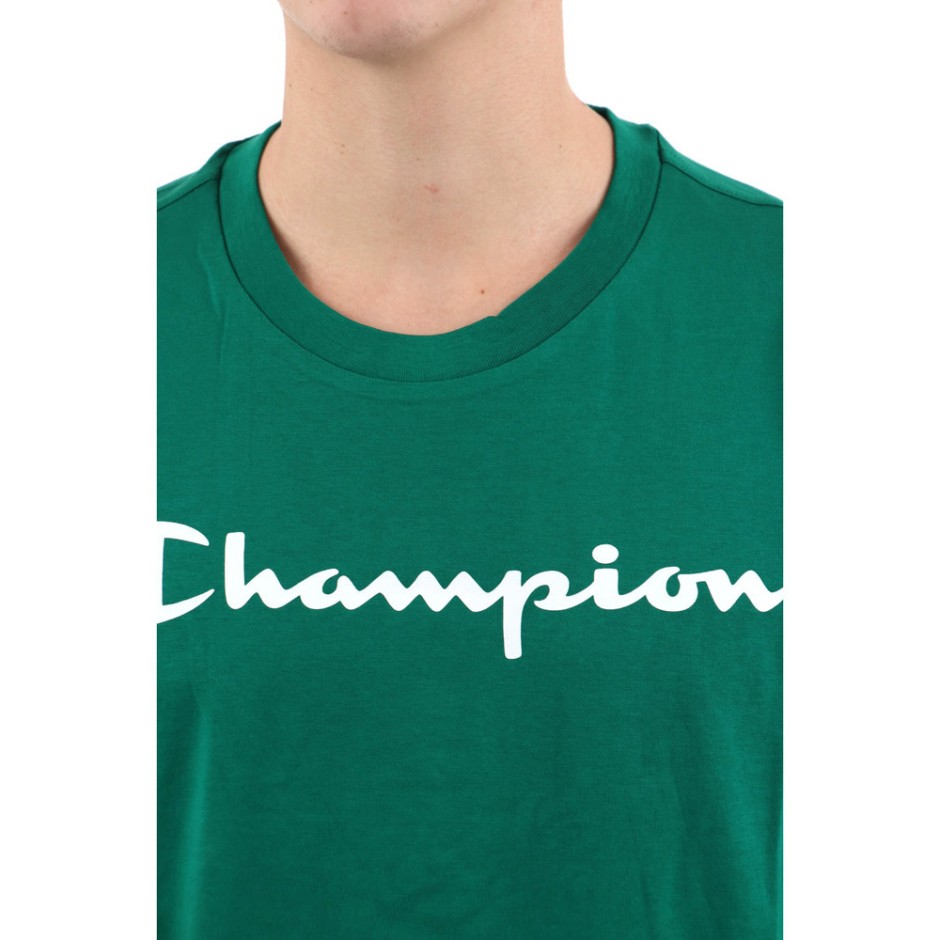 Ανδρική Κοντομάνικη Μπλούζα Πράσινη - Champion
