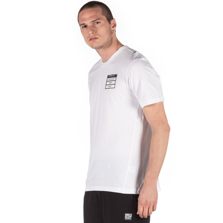 BODY ACTION MEN'S CREW NECK T-SHIRT 053001-01-02 White