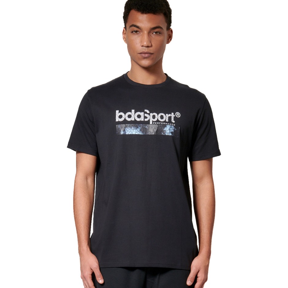 Ανδρική Κοντομάνικη Μπλούζα Μαύρη - Body Action