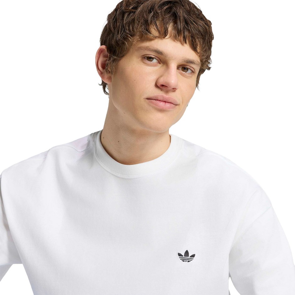 Ανδρική Κοντομάνικη Μπλούζα Λευκή - adidas Originals Trefoil Essentials