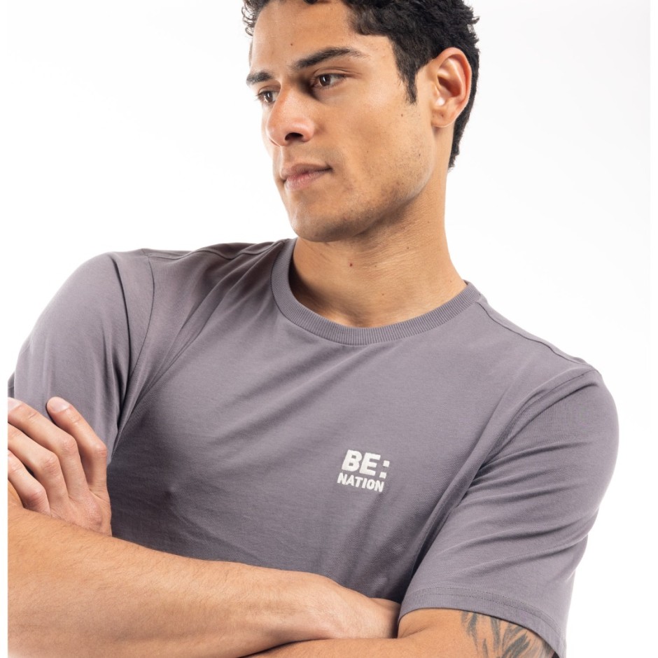 BE:NATION REGULAR LONG S/S TEE 05312305-3F Coal