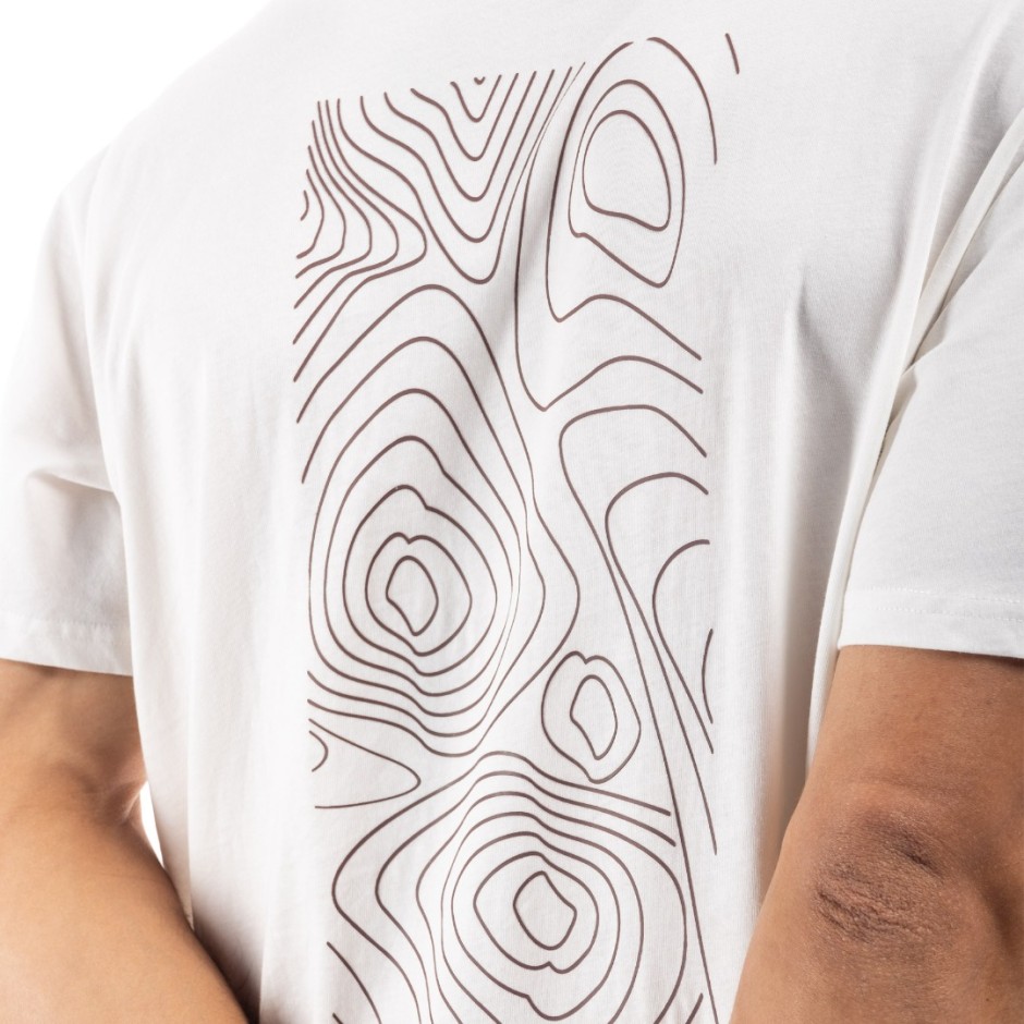 BE:NATION OVERSIZED GEO MAP S/S TEE 05312308-2A Ecru