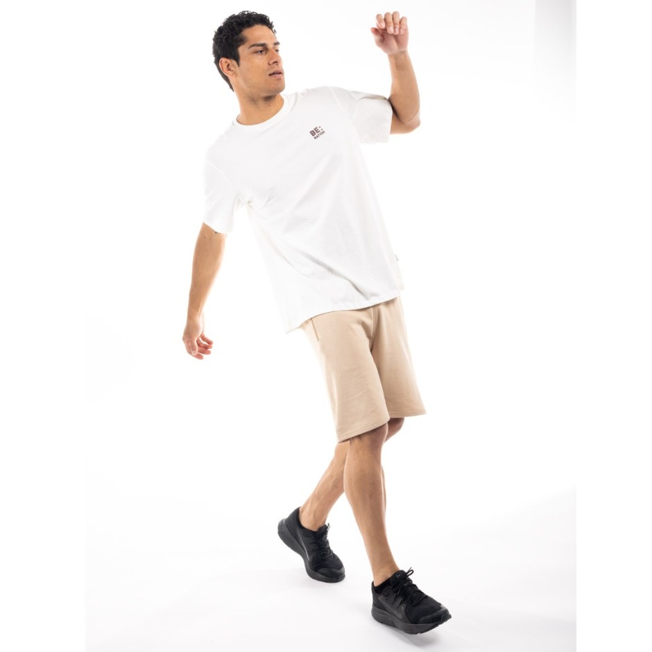 BE:NATION OVERSIZED GEO MAP S/S TEE 05312308-2A Ecru