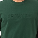 BE:NATION CREW NECK S/S TEE EMBOSSED LOGO 05312402-7C Pine Image 2
