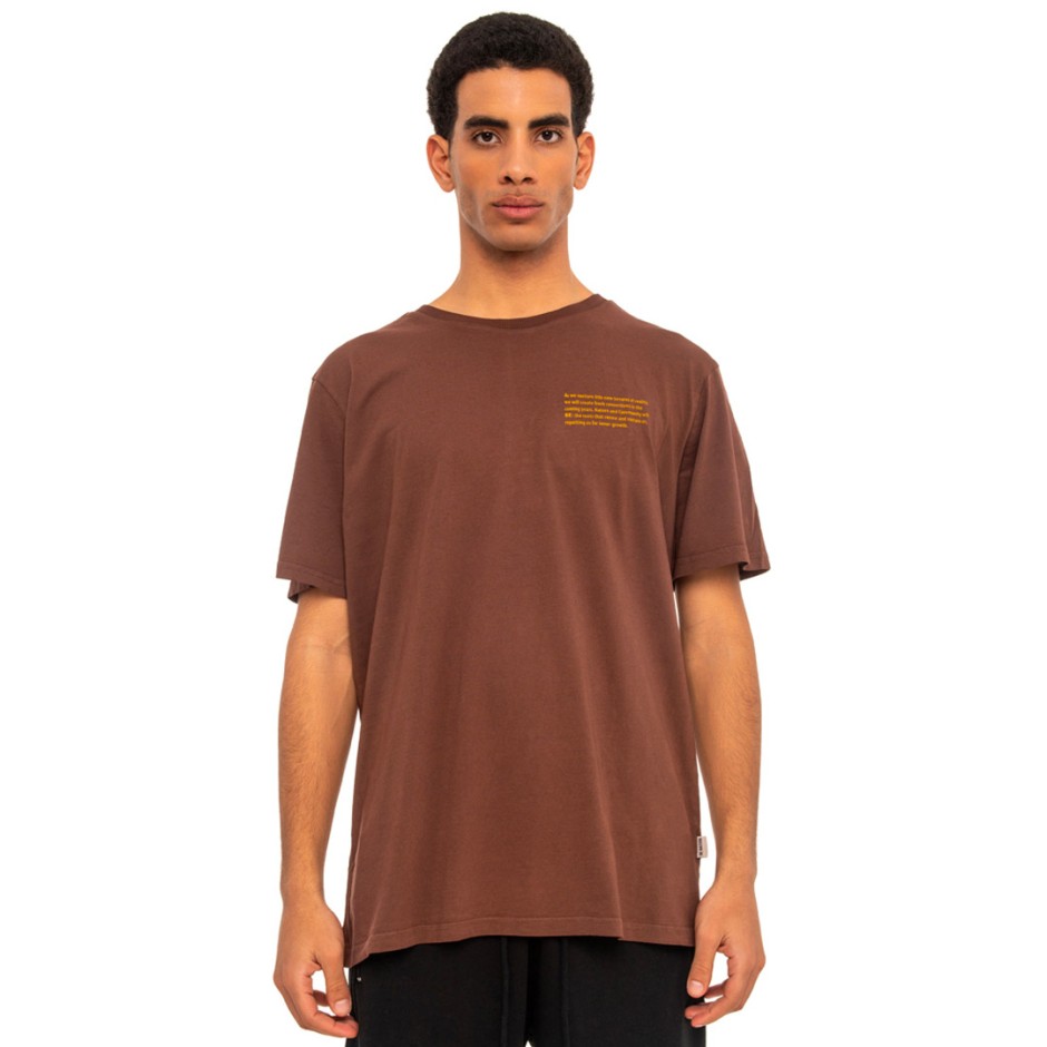 BE:NATION OVERSIZED PURPOSED TEE 05312310-14D Brown
