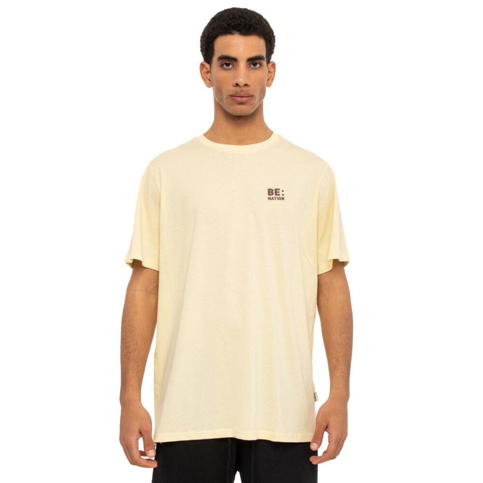 BE:NATION OVERSIZED GEO MAP S/S TEE 05312308-6A Yellow