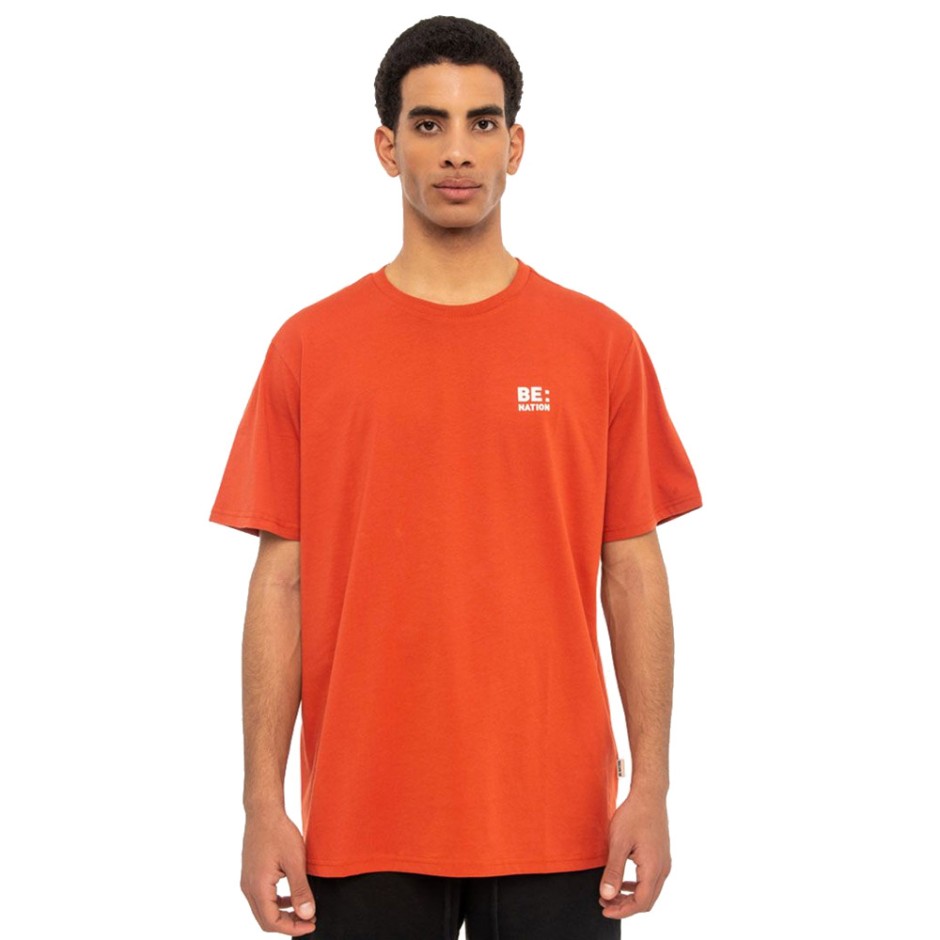 BE:NATION OVERSIZED GEO MAP S/S TEE 05312308-12C Orange