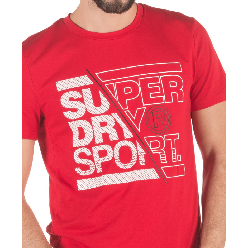 SUPERDRY D1 CORE GRAPHIC TEE MS3000RT-A3R Κόκκινο