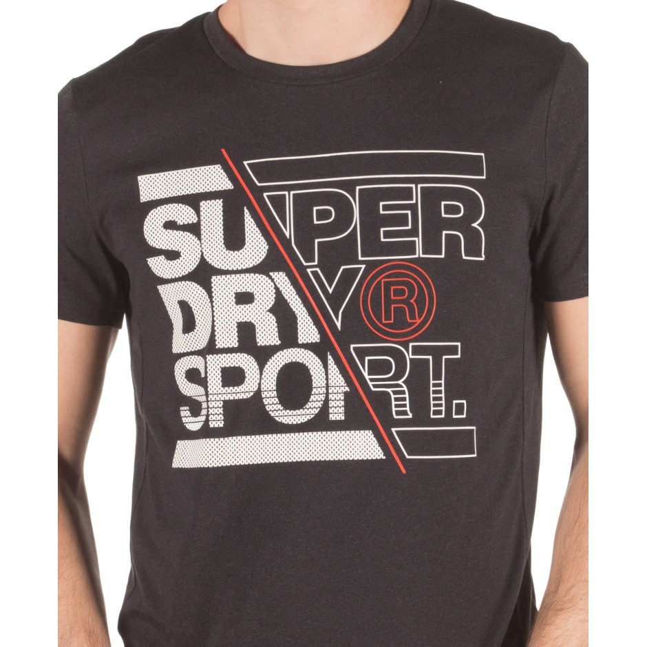 SUPERDRY D1 CORE GRAPHIC TEE MS3000RT-AYN Μαύρο
