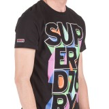 SUPERDRY RETRO MID WEIGHT TEE M10994AT-02A Μαύρο