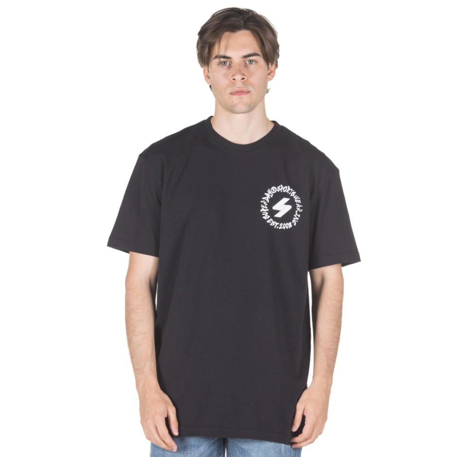 SUPERDRY SDCD CODE GLOBE S LOGO TEE Y1010166A-02A Black