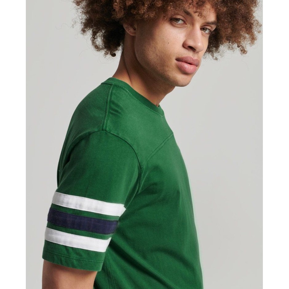 SUPERDRY OVIN VINTAGE QUARTERBACK TEE M1011357A-GLJ Green