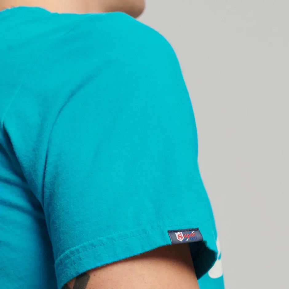 SUPERDRY D2 OVIN VINTAGE HOME RUN TEE Τιρκουάζ