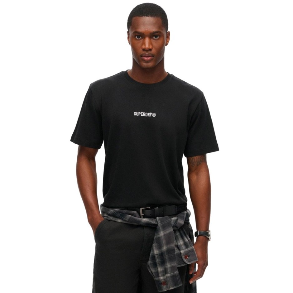 SUPERDRY D2 SDCD MICRO LOGO GRAPHIC LOOSE TEE M1012028A-02A Black