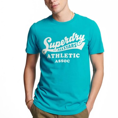 SUPERDRY D2 OVIN VINTAGE HOME RUN TEE Τιρκουάζ