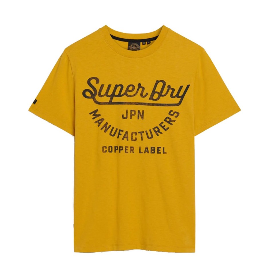 SUPERDRY D2 OVIN COPPER LABEL SCRIPT TEE M1011905A-2AO Yellow