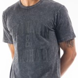 FRANKLIN MARSHALL ACID WASH GMT DYED 28/1 JERSEY JM3021.000.1013G36-998 Black Image 1