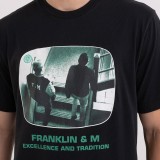 Franklin & Marshall Organic Cotton Jersey Μαύρο - Ανδρική Κοντομάνικη Μπλούζα