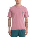 FRANKLIN MARSHALL ACID WASH GMT DYED 28/1 JERSEY JM3016.000.1013G36-328 Pink Image 