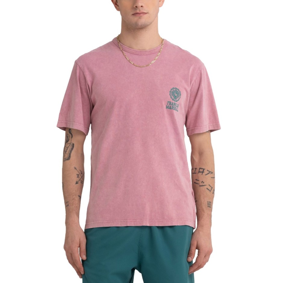 FRANKLIN MARSHALL ACID WASH GMT DYED 28/1 JERSEY JM3016.000.1013G36-328 Pink