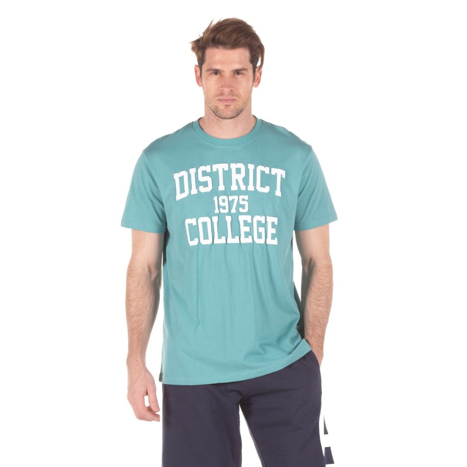 DISTRICT75 HERITAGE MEN'S TEE 119MSS-400-0C6 Turquoise