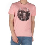 DISTRICT75 MEN'S TEE 120MSS-662 Ροζ Εικόνα 