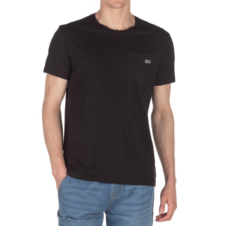 DISTRICT75 MEN'S POCKET TEE 120MSS-668-071 Black
