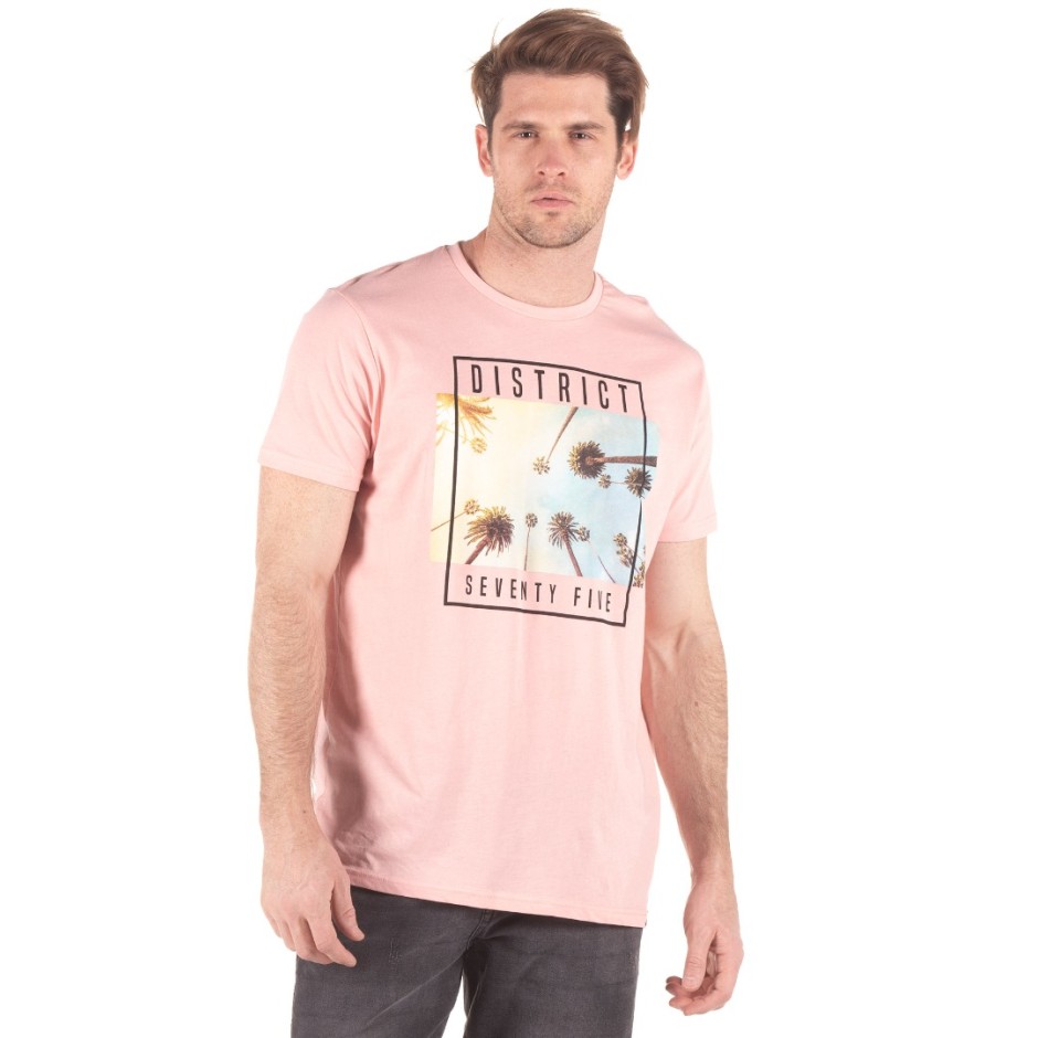 DISTRICT75 MEN'S TEE 122MSS-247-0P7 Pink