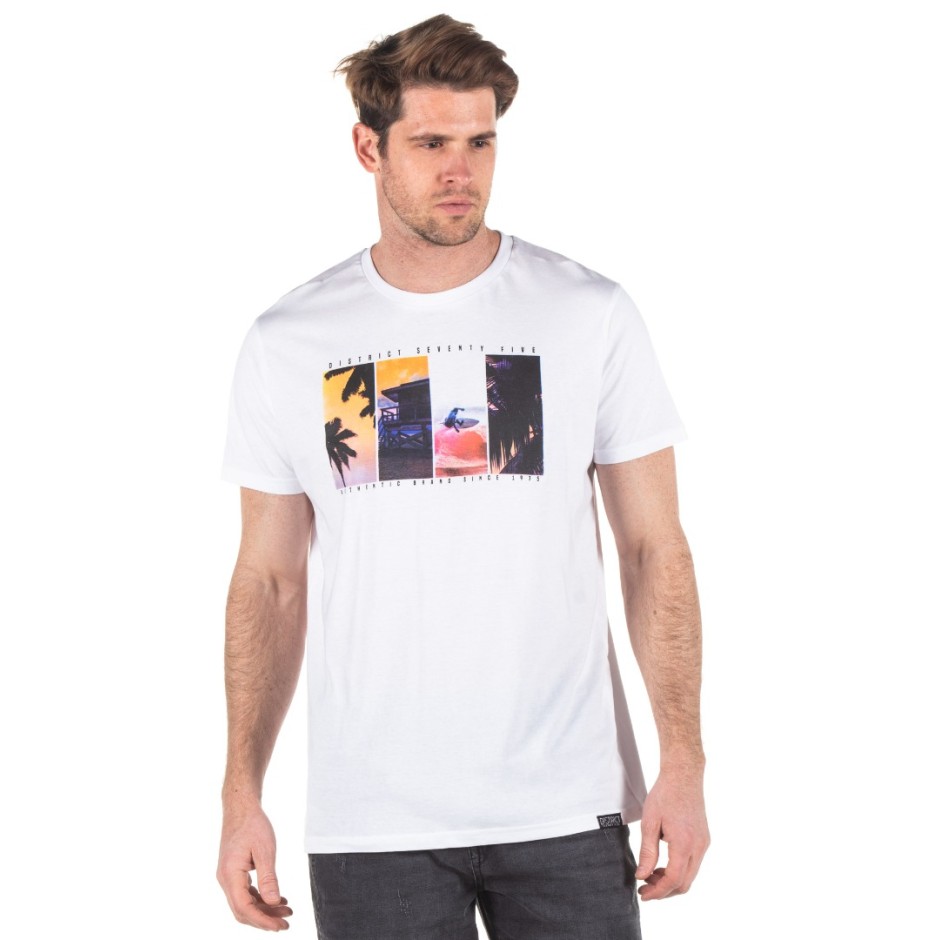 DISTRICT75 MEN'S TEE 122MSS-251-091 White