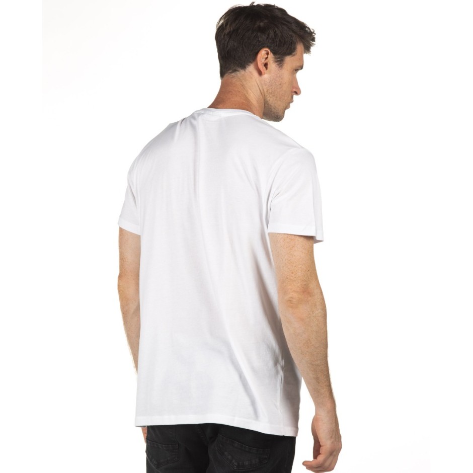 Ανδρική Κοντομάνικη Μπλούζα DISTRICT75 Λευκό 222MSS-423-091 