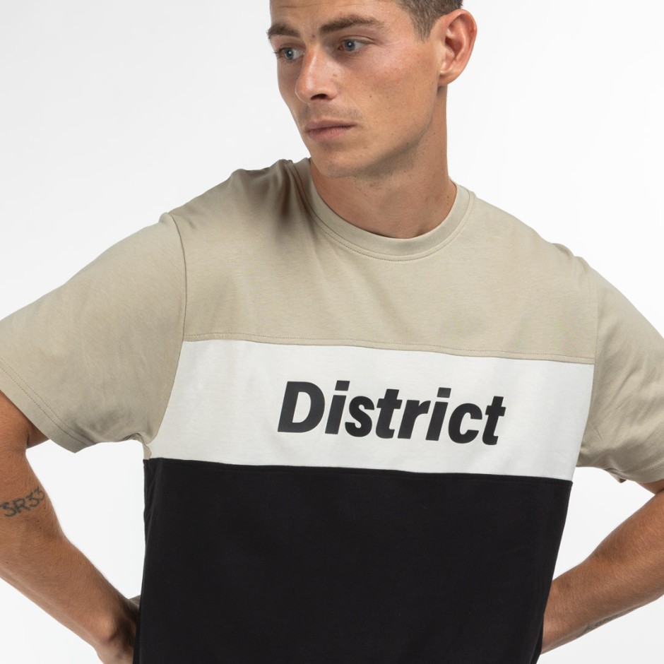 Ανδρική Κοντομάνικη Μπλούζα Μαύρη - District75