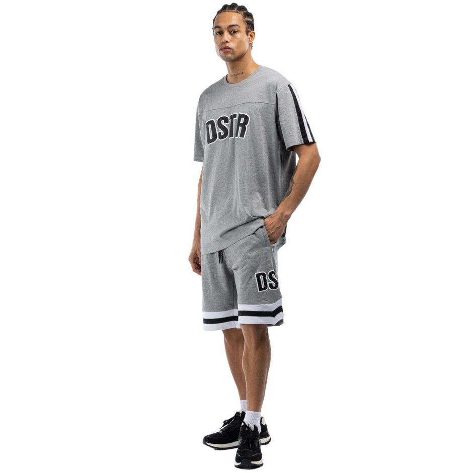 Ανδρική Κοντομάνικη Μπλούζα Γκρι - District75